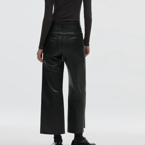 Zara Marine “Leather” Wide Leg Pants - Picture 2 of 5